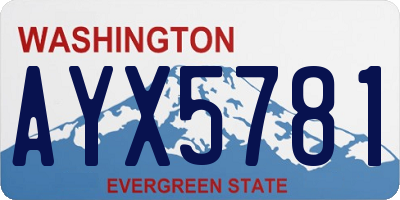 WA license plate AYX5781