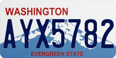 WA license plate AYX5782