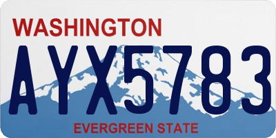 WA license plate AYX5783