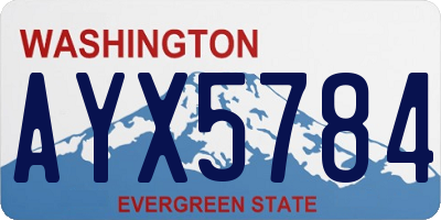 WA license plate AYX5784