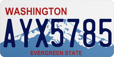 WA license plate AYX5785