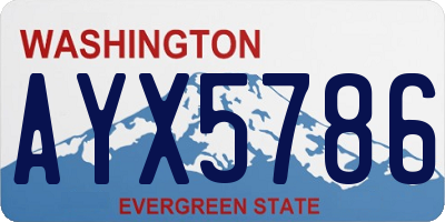 WA license plate AYX5786