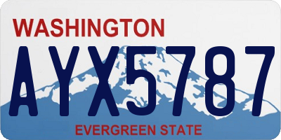 WA license plate AYX5787