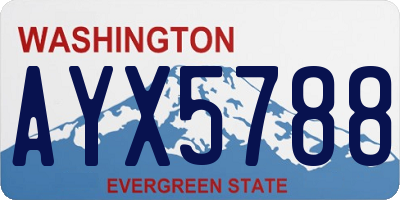 WA license plate AYX5788