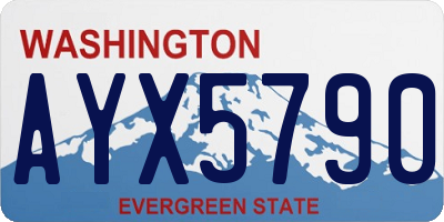 WA license plate AYX5790