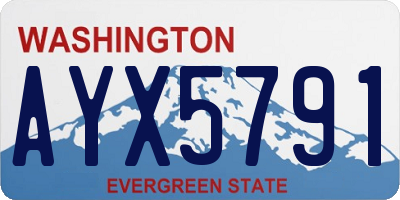 WA license plate AYX5791