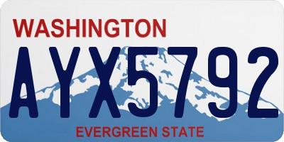 WA license plate AYX5792