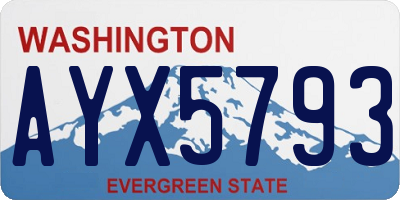 WA license plate AYX5793