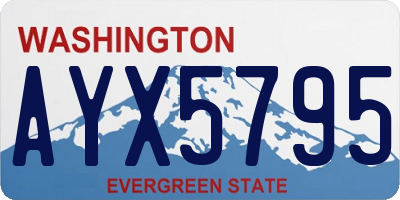 WA license plate AYX5795