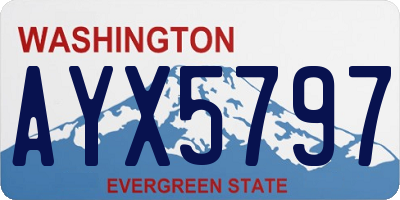 WA license plate AYX5797