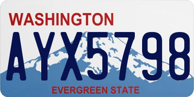 WA license plate AYX5798