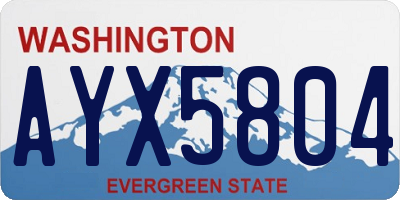 WA license plate AYX5804