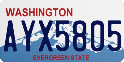 WA license plate AYX5805