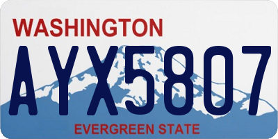 WA license plate AYX5807