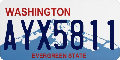 WA license plate AYX5811