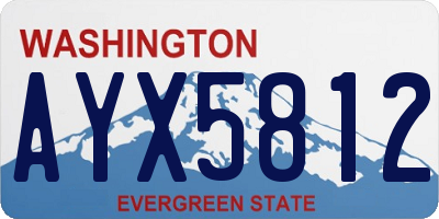 WA license plate AYX5812