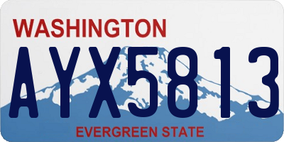 WA license plate AYX5813