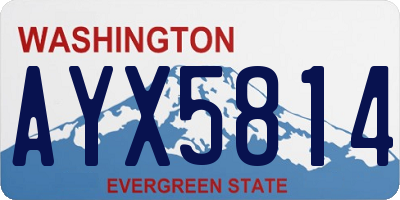 WA license plate AYX5814