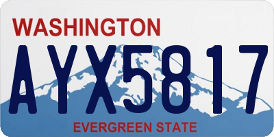 WA license plate AYX5817