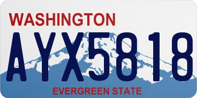 WA license plate AYX5818