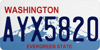 WA license plate AYX5820