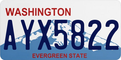 WA license plate AYX5822