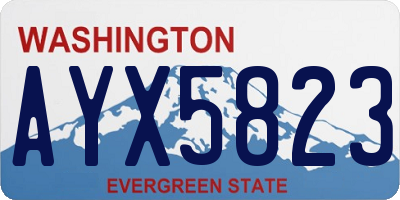 WA license plate AYX5823