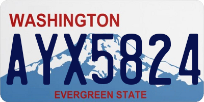 WA license plate AYX5824