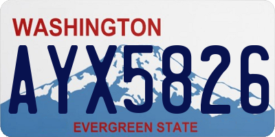 WA license plate AYX5826