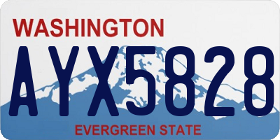 WA license plate AYX5828