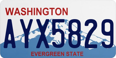 WA license plate AYX5829