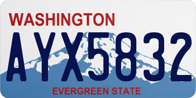 WA license plate AYX5832