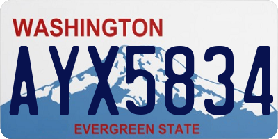 WA license plate AYX5834