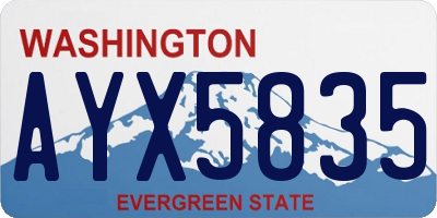 WA license plate AYX5835