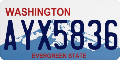 WA license plate AYX5836