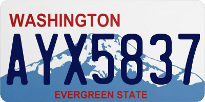 WA license plate AYX5837