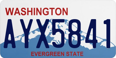 WA license plate AYX5841