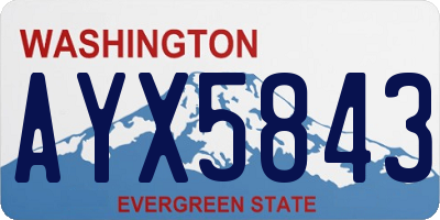 WA license plate AYX5843