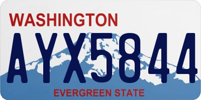 WA license plate AYX5844