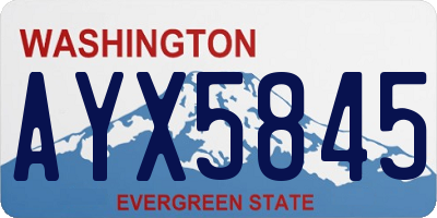 WA license plate AYX5845