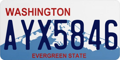 WA license plate AYX5846