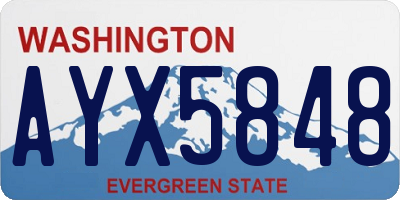 WA license plate AYX5848