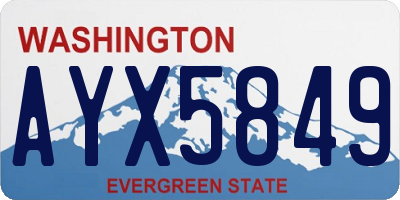 WA license plate AYX5849