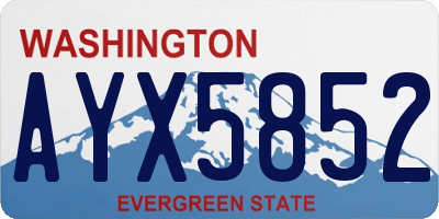 WA license plate AYX5852