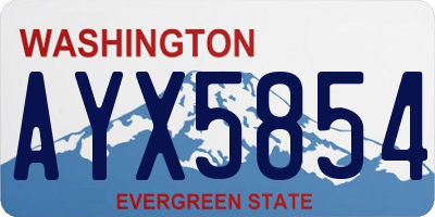 WA license plate AYX5854