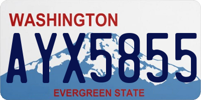 WA license plate AYX5855