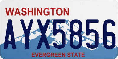 WA license plate AYX5856