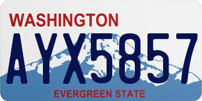 WA license plate AYX5857