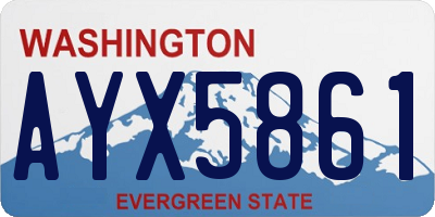 WA license plate AYX5861