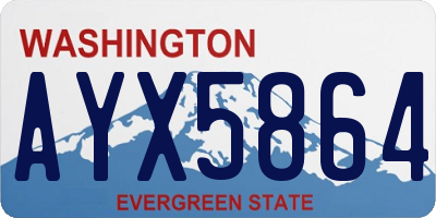 WA license plate AYX5864